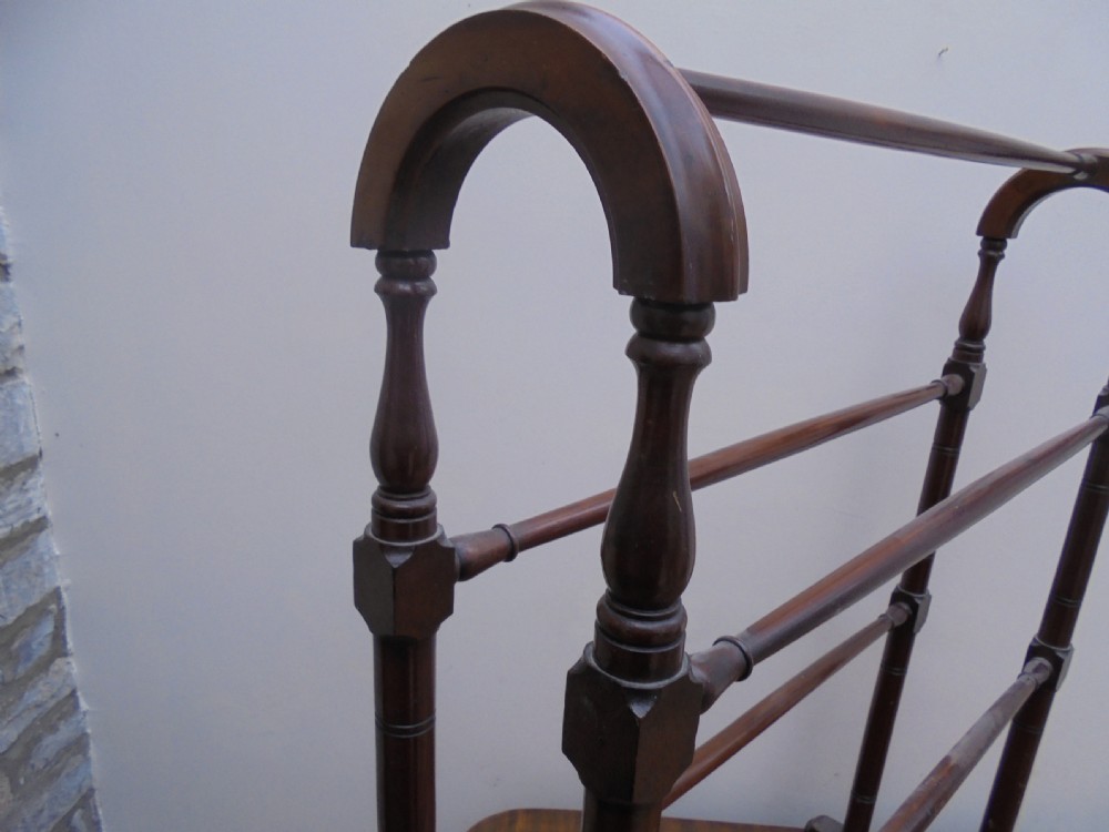 Victorian mahogany towel rail View II