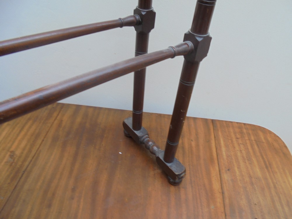 Victorian mahogany towel rail View IV