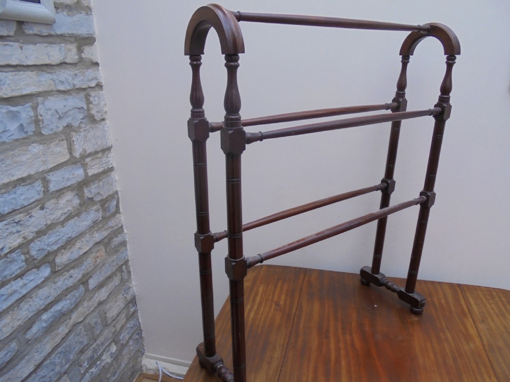 Victorian mahogany towel rail View V
