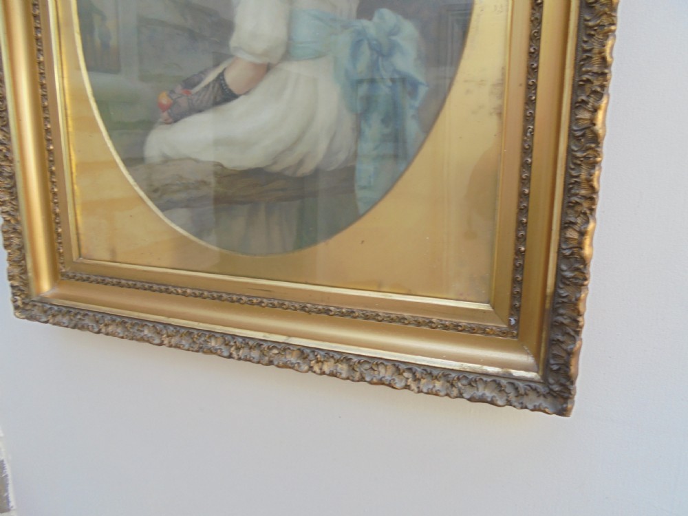 19th century pastel portrait of young lady View VI