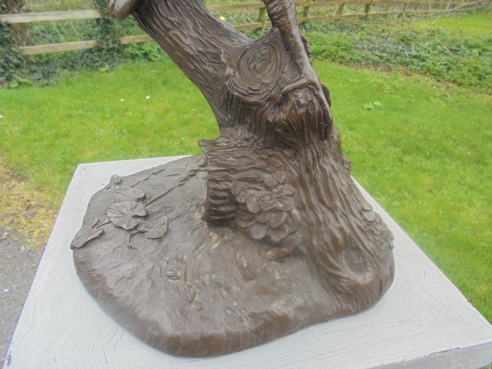 Life size bronze owl  View II