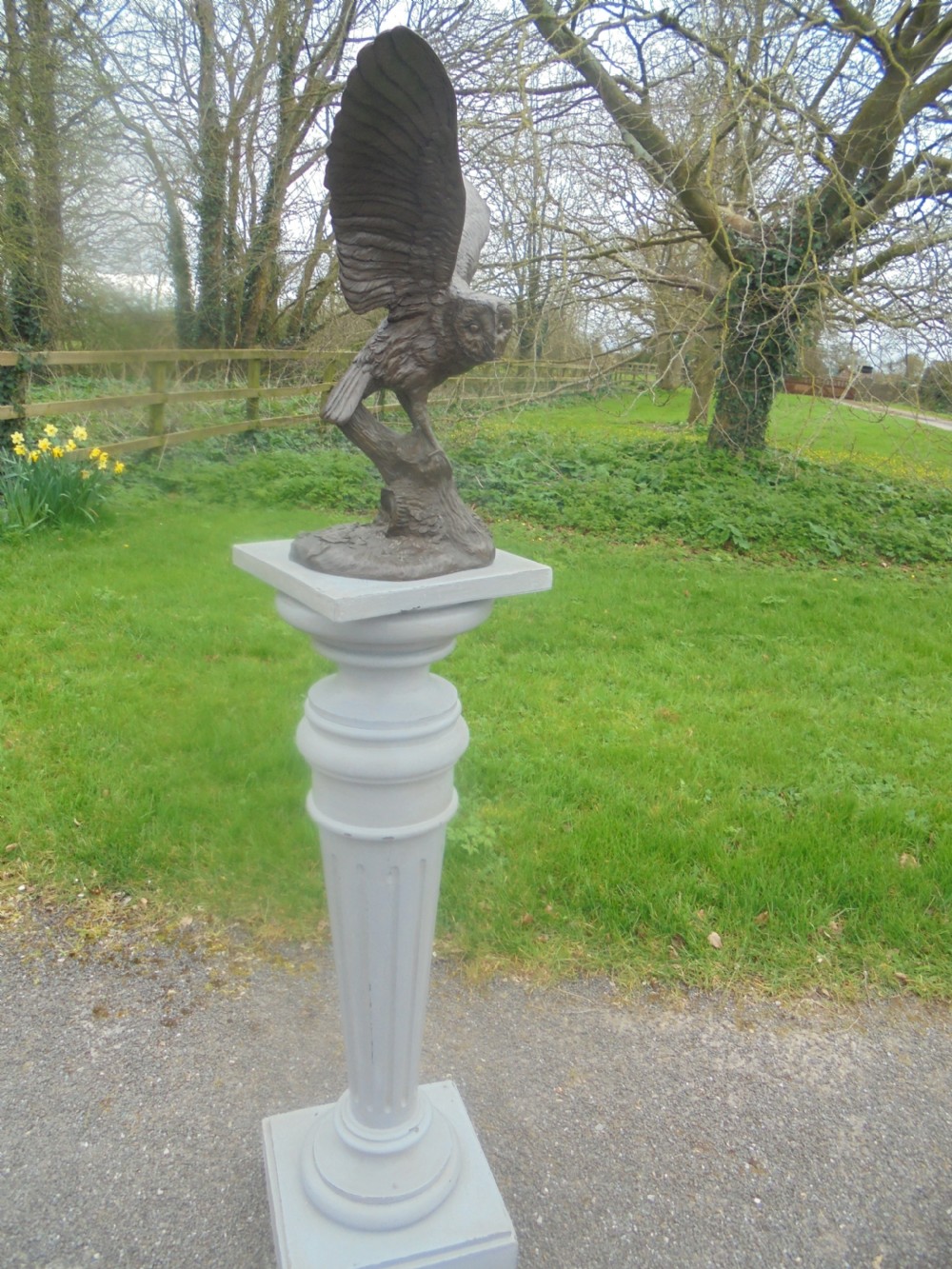 Life size bronze owl  View IV