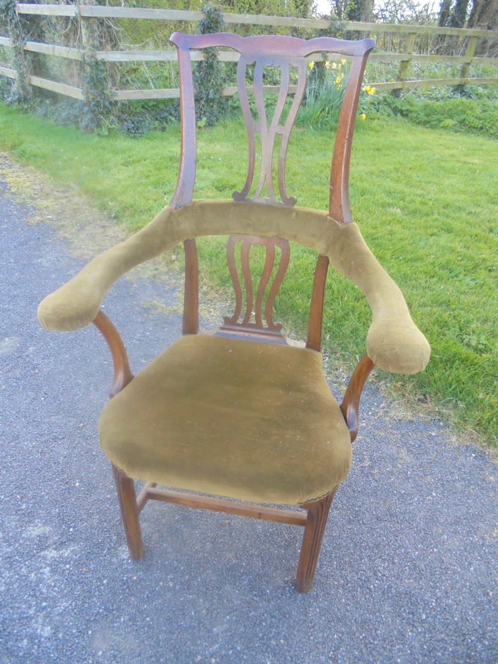 18th century mahogany Gentleman's high back chair