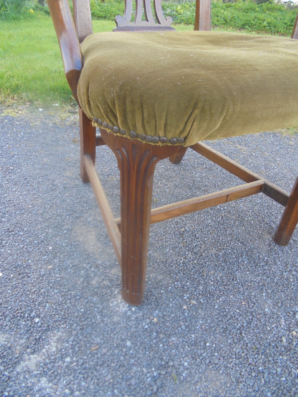18th century mahogany Gentleman's high back chair View V