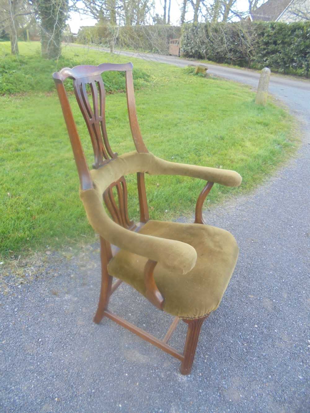 18th century mahogany Gentleman's high back chair View VI
