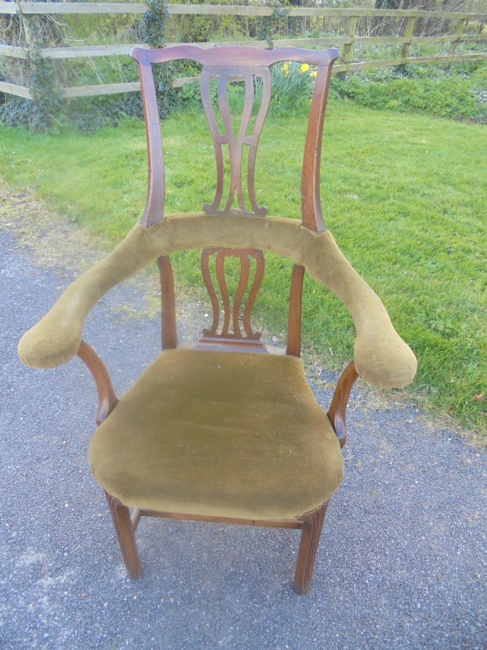 18th century mahogany Gentleman's high back chair View VIII