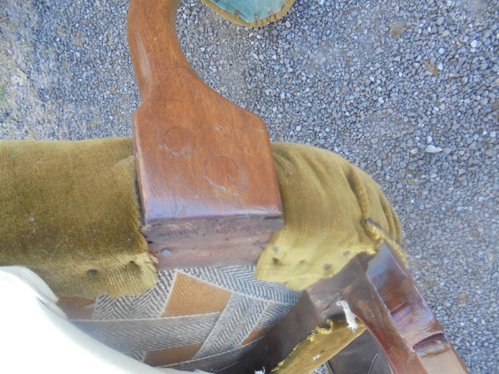 18th century mahogany Gentleman's high back chair View X