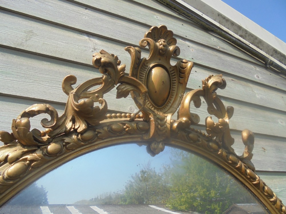 Victorian oval gilded mirror with candelabra View IV
