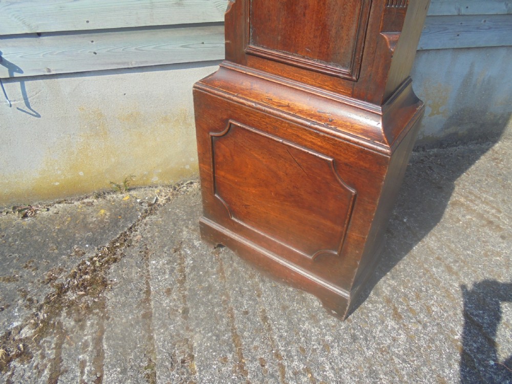 18th century mahogany painted dial Grandfather clock View VIII