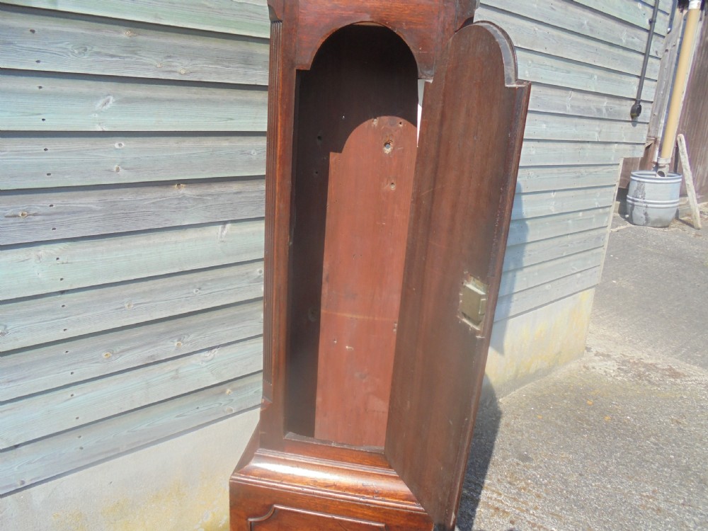 18th century mahogany painted dial Grandfather clock View IX