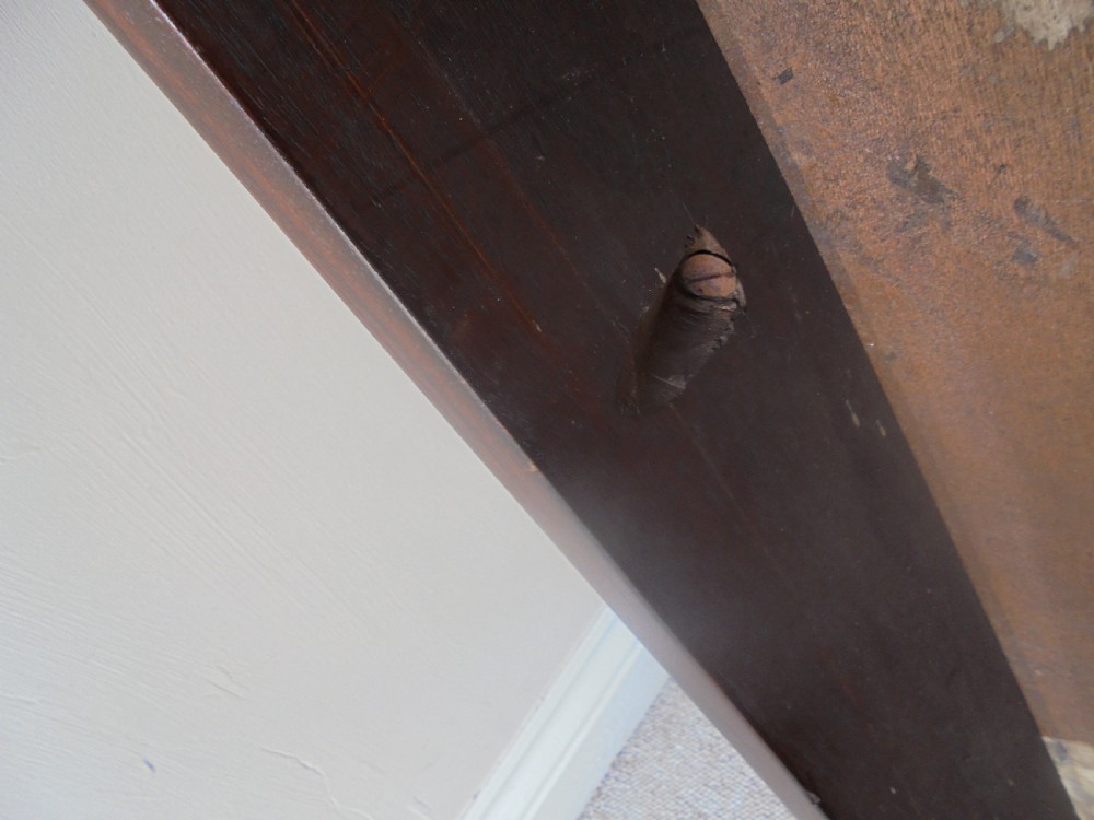 Long 19th century mahogany window seat View IV