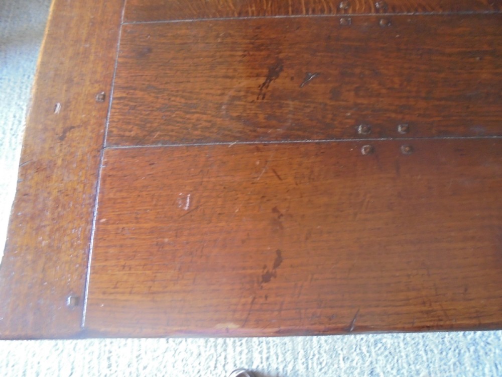 Antique Oak refectory farmhouse dining kitchen table seats ten View VII