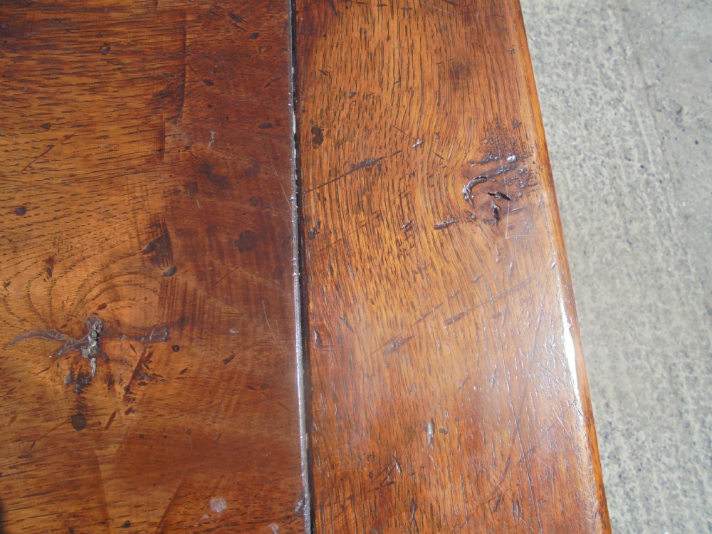 Antique oak refectory farmhouse kitchen dining table seats eight View IX