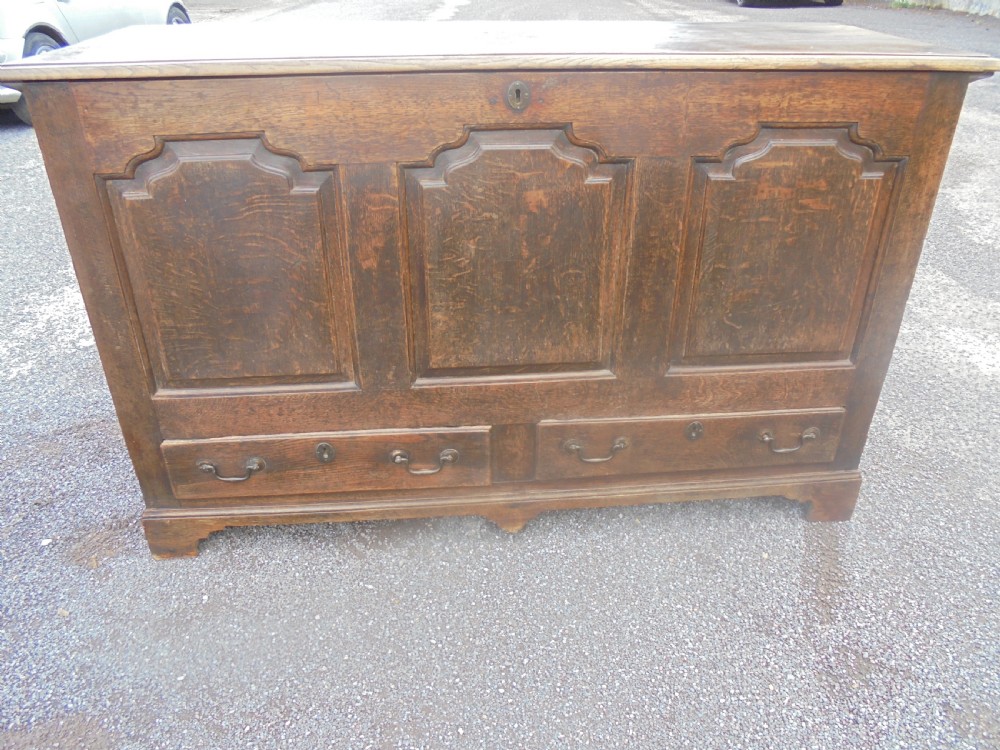 18th century oak mule chest storage box View III