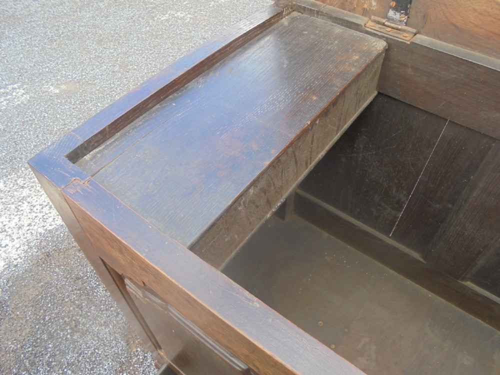 18th century oak mule chest storage box View V