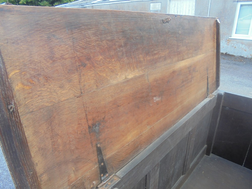 18th century oak mule chest storage box View VII