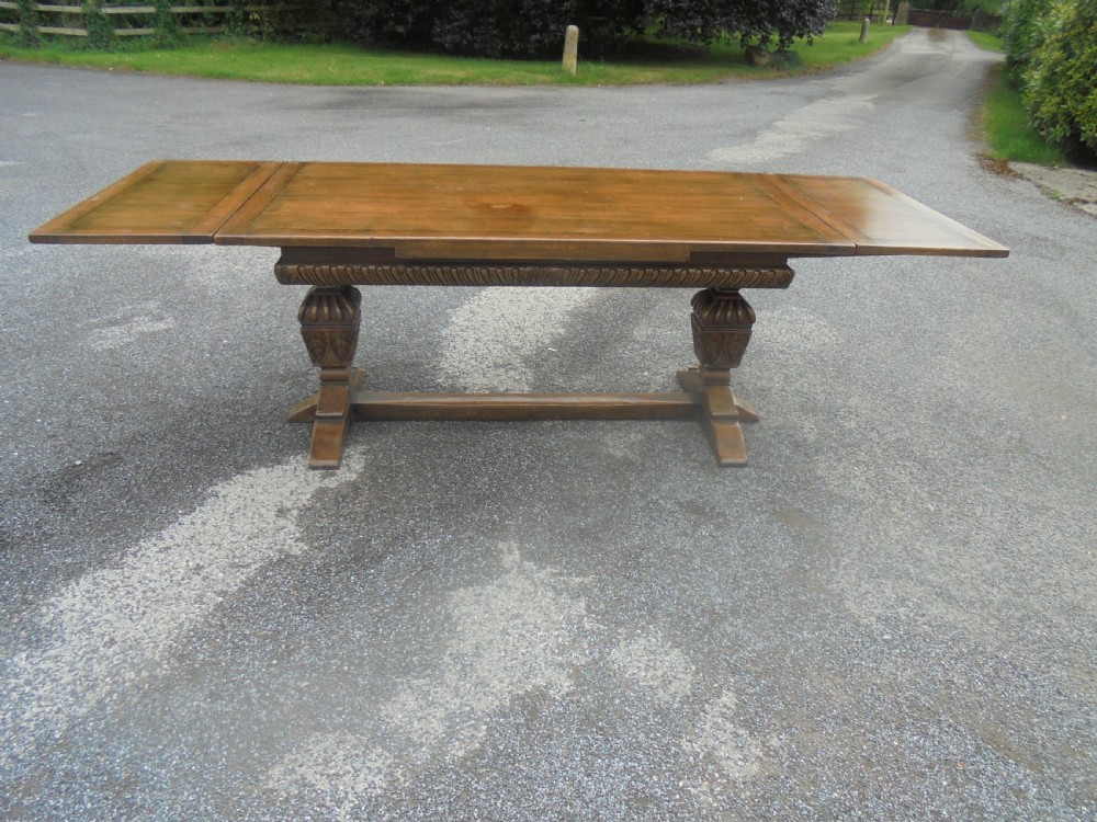 Jacobean style refectory farmhouse dining table seats ten