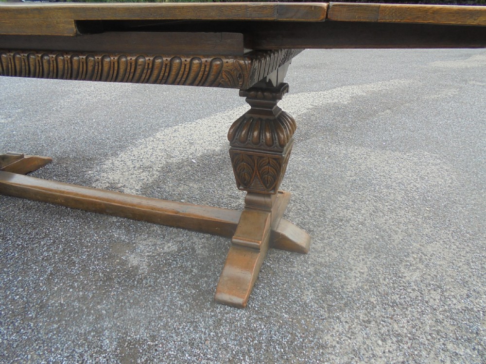Jacobean style refectory farmhouse dining table seats ten View II