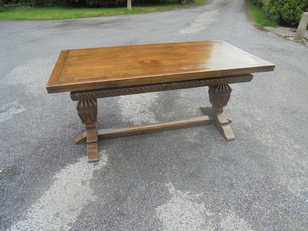 Jacobean style refectory farmhouse dining table seats ten View III