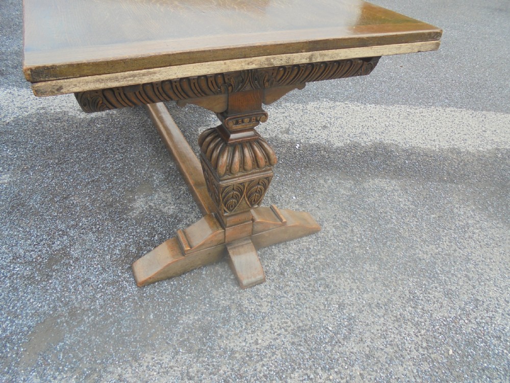 Jacobean style refectory farmhouse dining table seats ten View VI