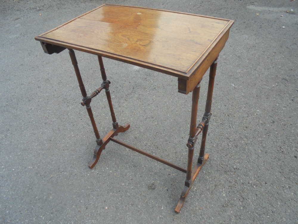 19th century rosewood occasional table. Signed Jewell