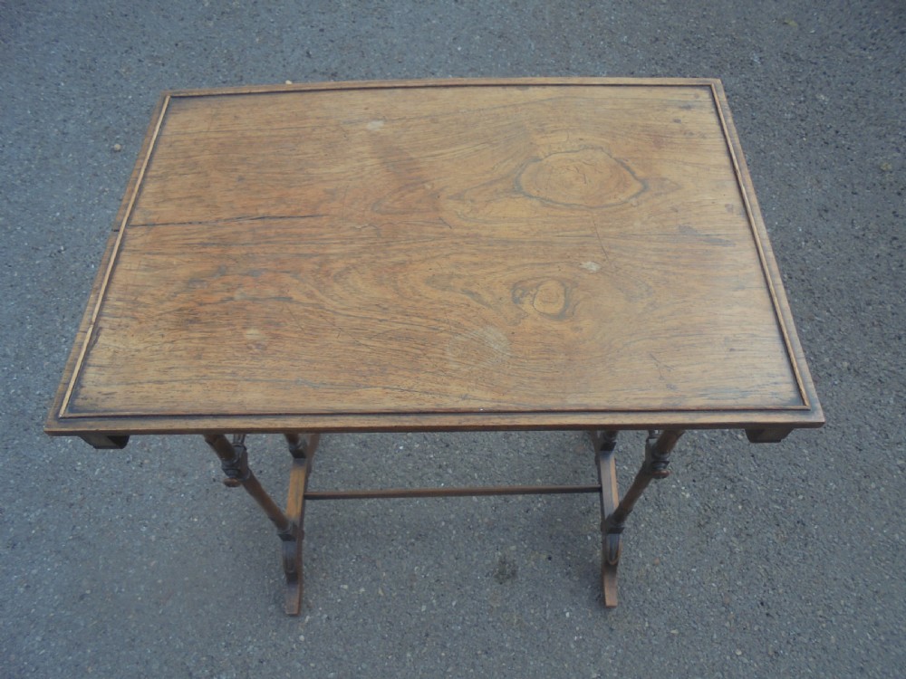 19th century rosewood occasional table. Signed Jewell View III