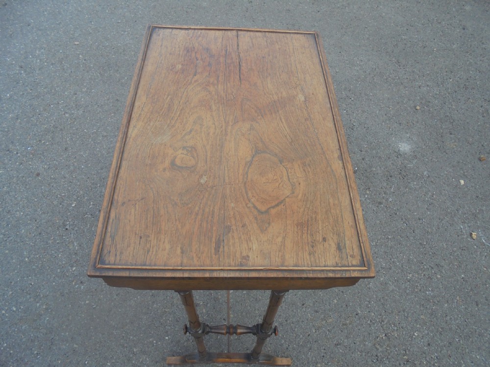 19th century rosewood occasional table. Signed Jewell View VI