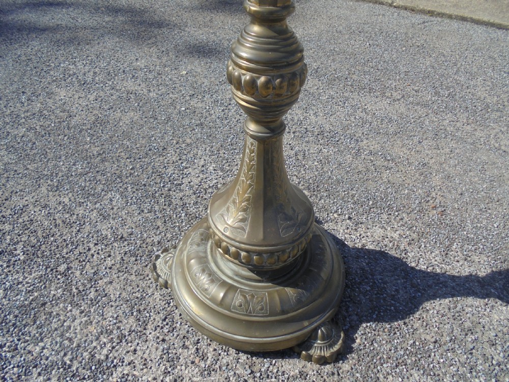 Brass telescopic standard lamp View III