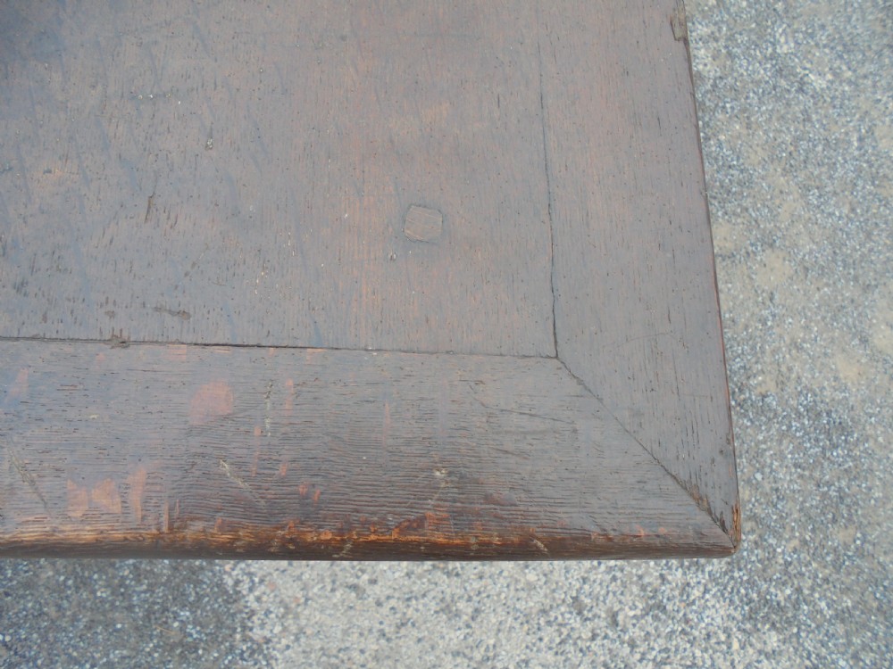19th century oak farmhouse kitchen table seats eight View V