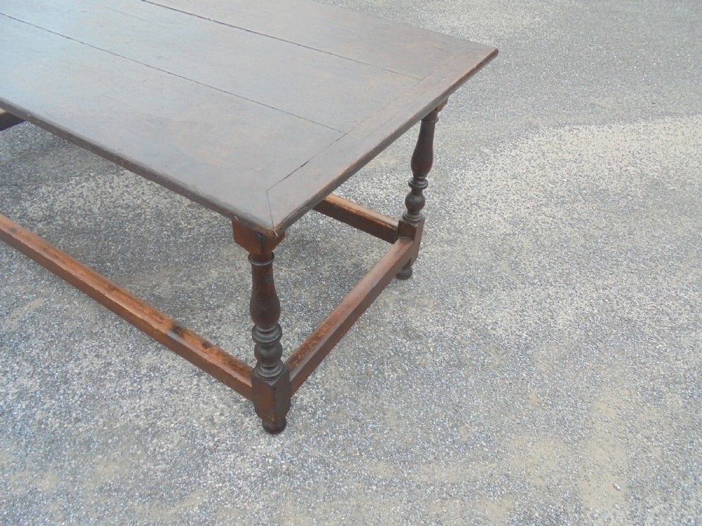 19th century oak farmhouse kitchen table seats eight View VIII