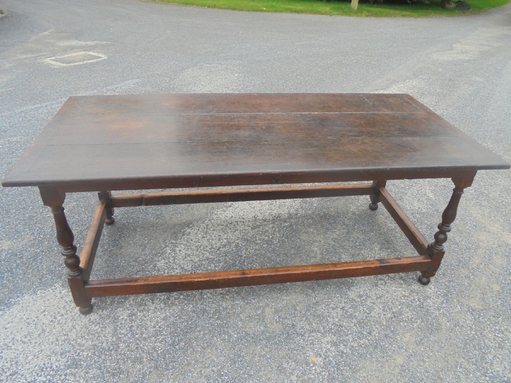 19th century oak farmhouse kitchen table seats eight View IX