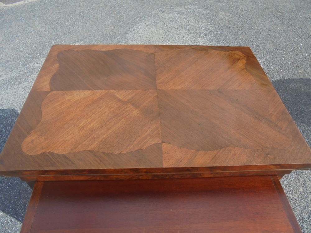 19th century small walnut chest with brushing slide View VI