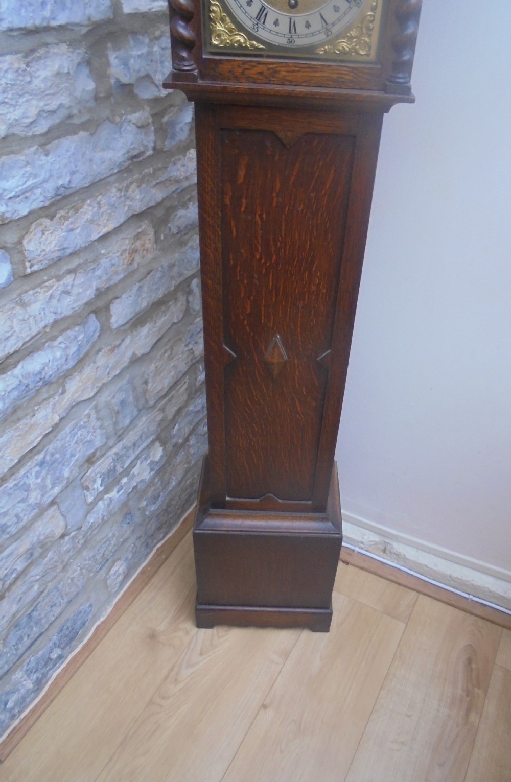 Late 19th century oak Grandmother Clock View IV