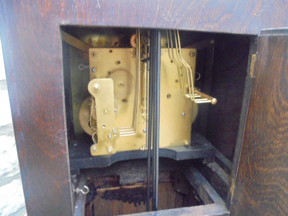 Late 19th century oak Grandmother Clock View V