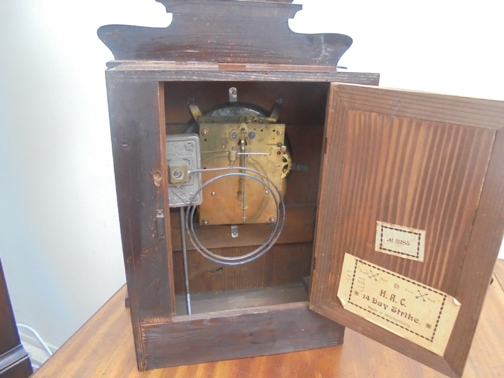 Edwardian walnut mantle clock View VI