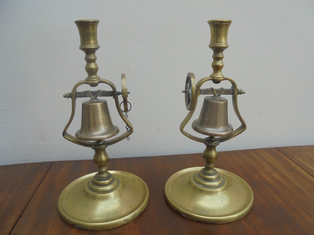Pair bell Tavern candlesticks 19th century