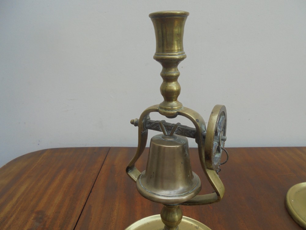Pair bell Tavern candlesticks 19th century View III