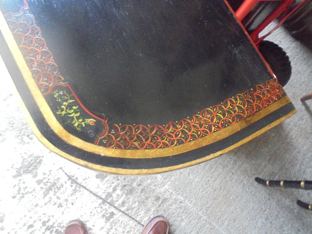Pair of decorated faux bamboo console tables View VII