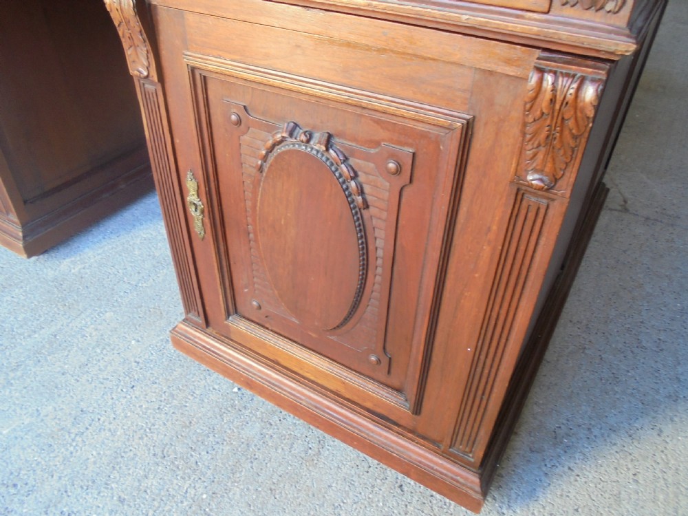 French walnut partners desk View III