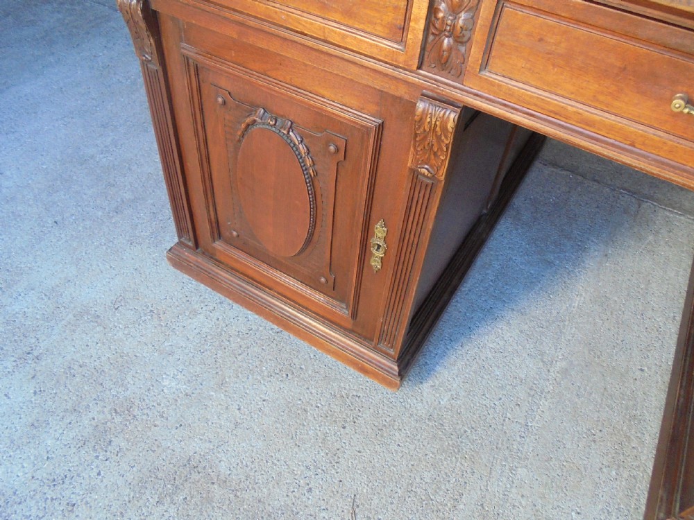French walnut partners desk View IV