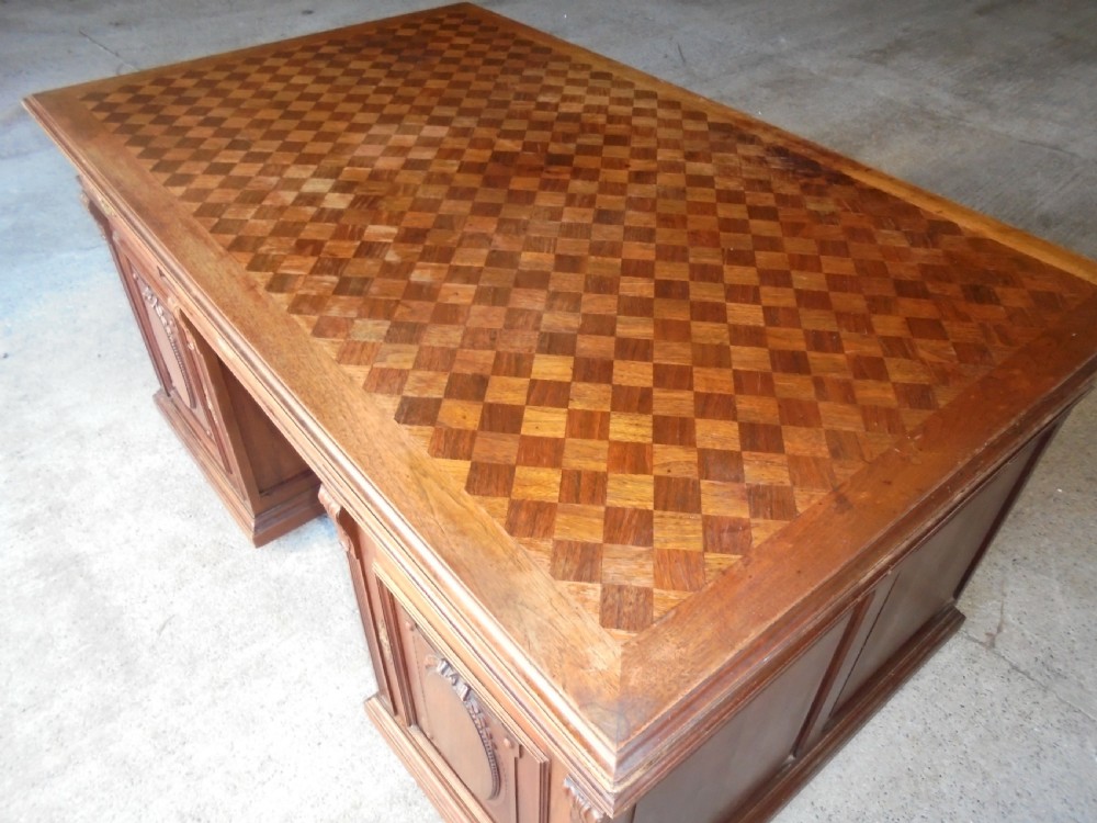 French walnut partners desk View VI