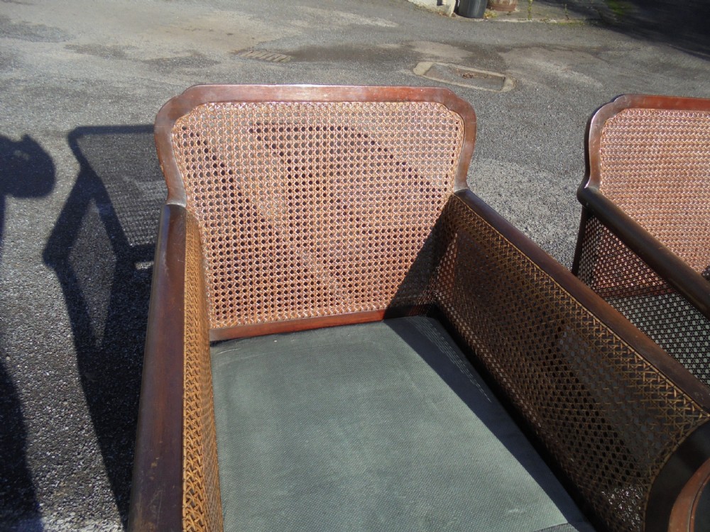 Pair of Bergere ball and claw armchairs View V