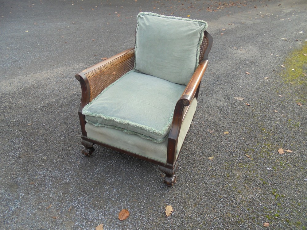 Pair of Bergere ball and claw armchairs View VIII