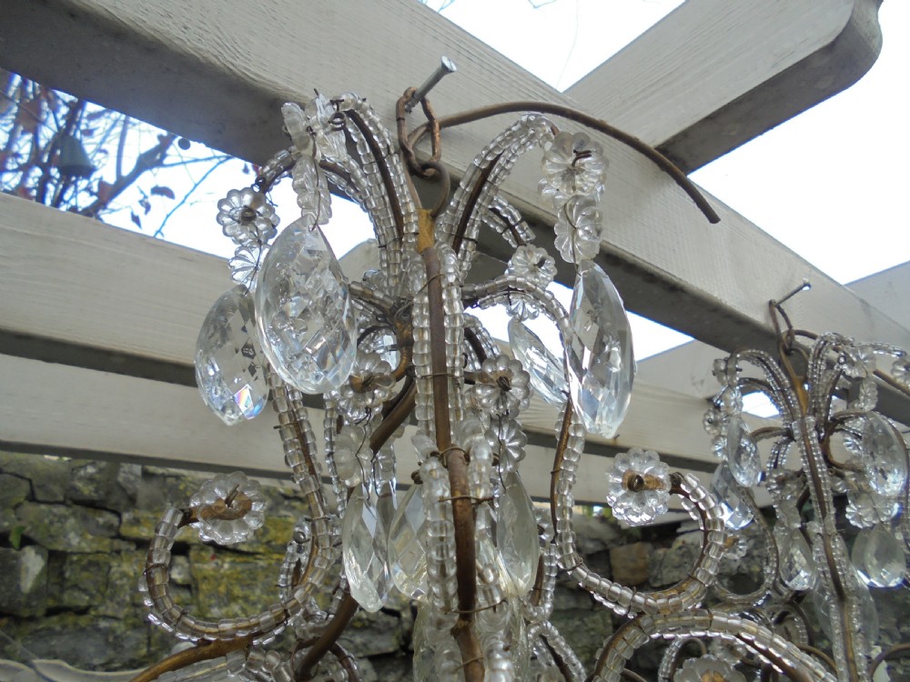 Pair of Italian crystal chandeliers View IV