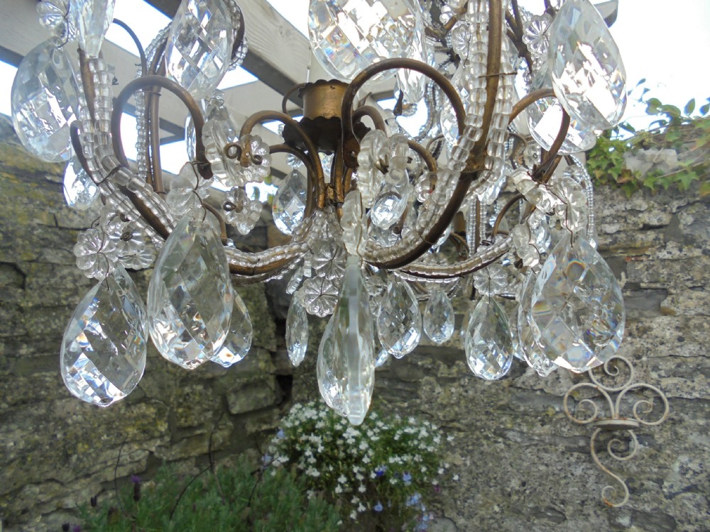 Pair of Italian crystal chandeliers View VI