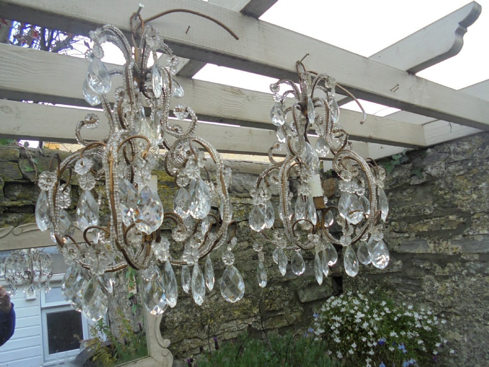 Pair of Italian crystal chandeliers View VIII