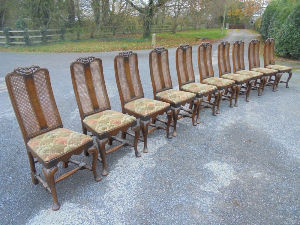 Antique set of ten dining chairs View VIII