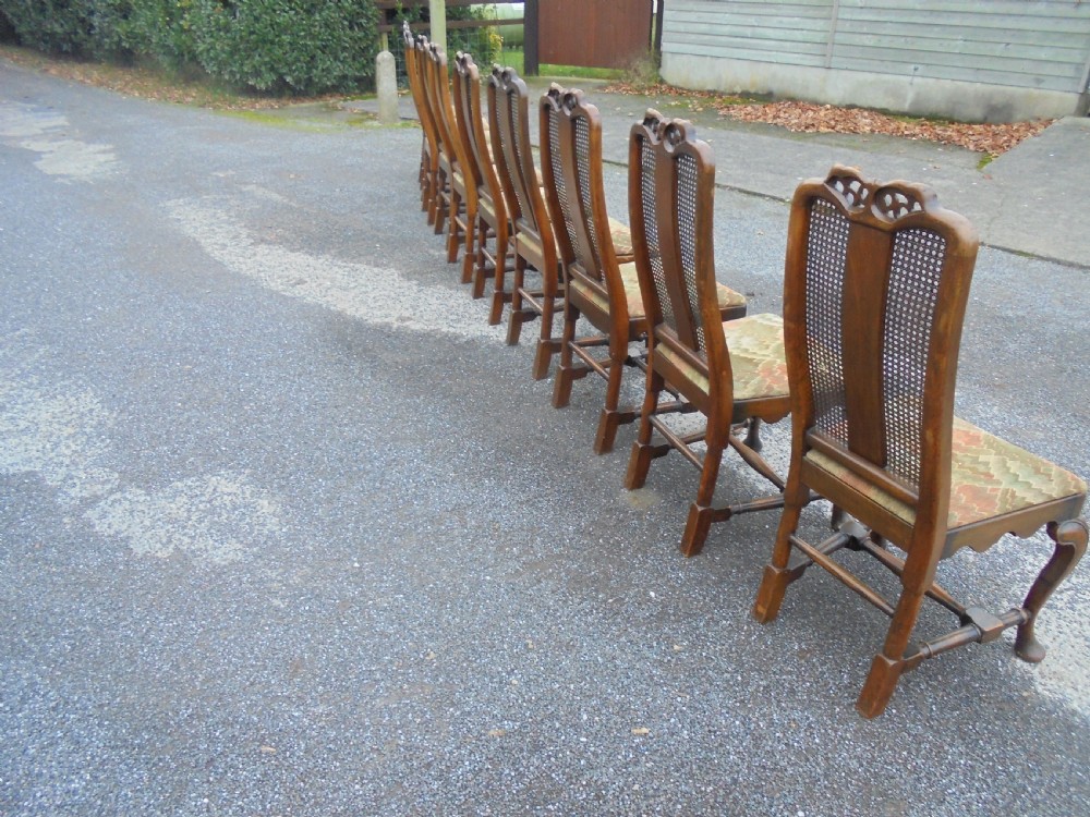 Antique set of ten dining chairs View IX