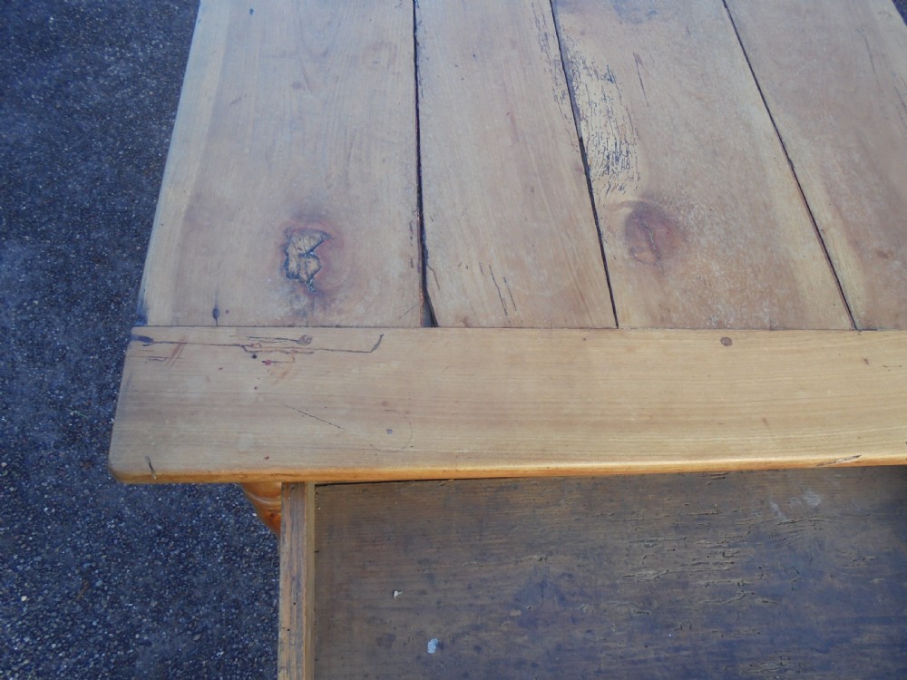 French 18th century fruitwood kitchen farmhouse dining table View IV