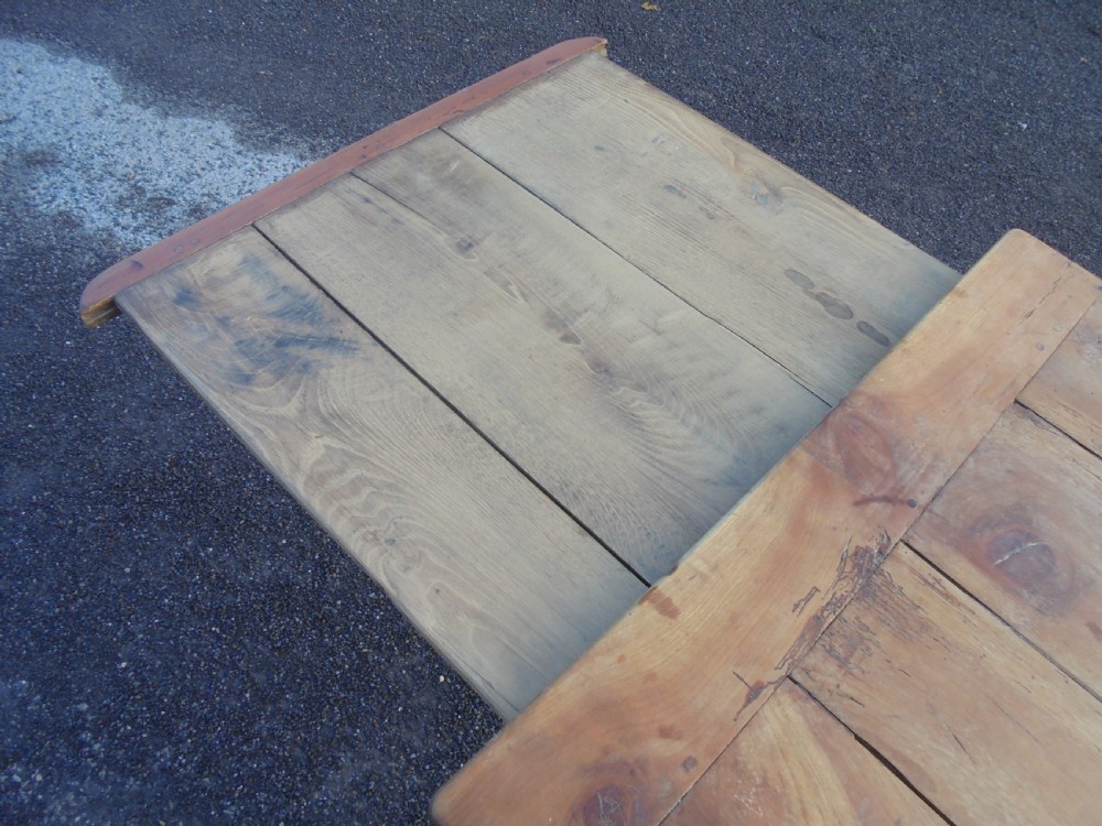 French 18th century fruitwood kitchen farmhouse dining table View V